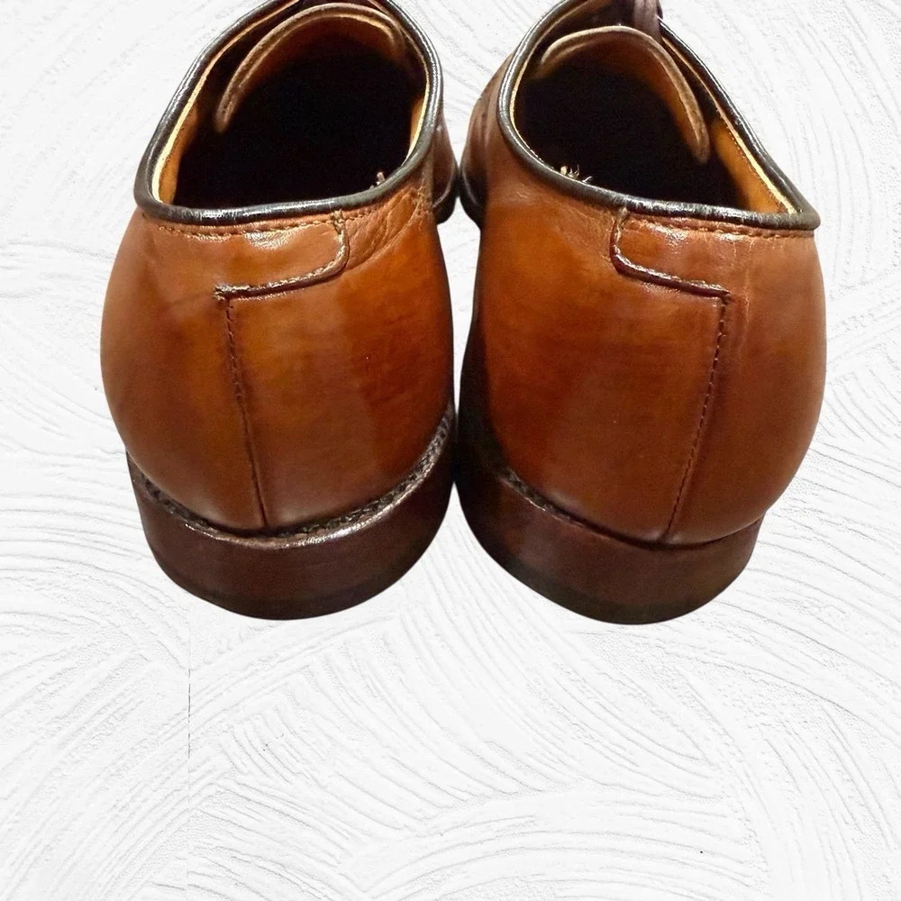 Allen Edmonds Clifton Leather Cap Toe Dress Shoes Derby 12B Walnut